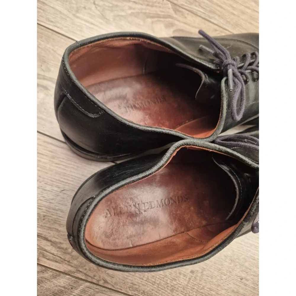 Allen Edmonds Park Avenue Mens Black Leather Cap‎ Toe Oxford Dress Shoes Sz 14 D
